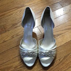 COPY - Ivory brand new 3” heel d’orsey peep toe shoes